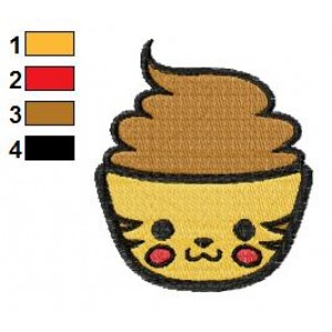 Free Pikachu Cupcake Embroidery Designs